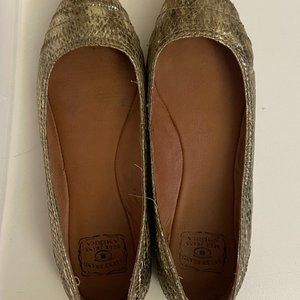 Lucky Brand Gold Snake Flats